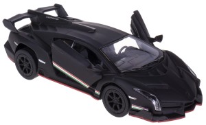 LAMBORGHINI VENENO MODEL METALOWY KINSMART SKALA 1:36 CZARNY MAT