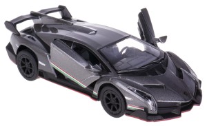 LAMBORGHINI VENENO MODEL METALOWY KINSMART SKALA 1:36 SREBRNY