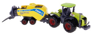TRAKTOR Z PRASĄ KOSTKUJĄCĄ FARMA PLASTIK-METAL