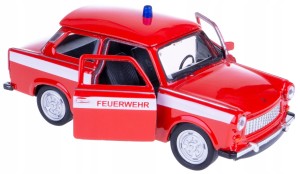 TRABANT 601 STRAŻ MODEL METALOWY WELLY 1:34/39