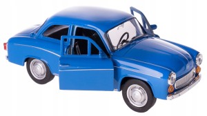 SYRENA 105 MODEL METALOWY WELLY 1:34 SYRENKA NIEBIESKI