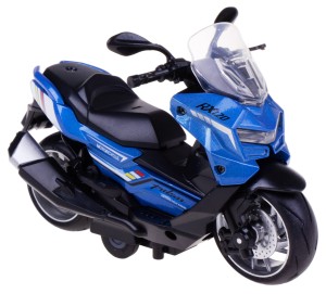 SKUTER SPORTOWY 1:10 MODEL PLASTIK/METAL ŚWIATŁO DŹWIĘK NAPĘD 14CM NIEBIESK