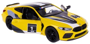 BMW M8 COMPETITION COUPE MODEL METALOWY KINSMART 1:38 ŻÓŁTY