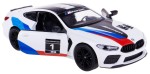 BMW M8 COMPETITION COUPE MODEL METALOWY KINSMART 1:38 BIAŁY
