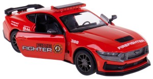 2024 FORD MUSTANG DARK HORSE FIREFIGHTER MODEL METALOWY KINSMART 1:38