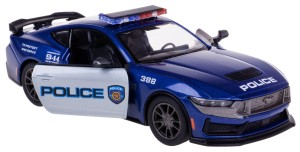 2024 FORD MUSTANG DARK HORSE POLICJA MODEL METALOWY KINSMART 1:38
