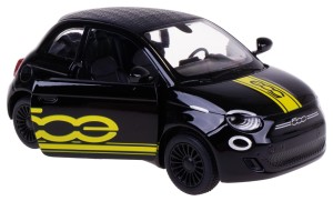 FIAT 500E LIVERY EDITION MODEL METALOWY Z NAPĘDEM KINSMART 1:28 CZARNY