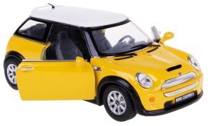 MINI COOPER S MODEL METALOWY KINSMART 1:28 ŻÓŁTY
