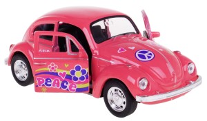 VOLKSWAGEN BEETLE GARBUS KWIATY MODEL WELLY 1:34 R