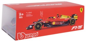 FERRARI F1-75 MONZA BOLID F1 MODEL METALOWY BBURAGO 1:24 #55 C.SAINZ BOX