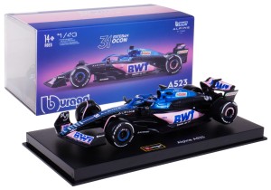 ALPINE A523 BOLID F1 MODEL METALOWY BBURAGO 1:43 #31 Esteban Ocon + BOX