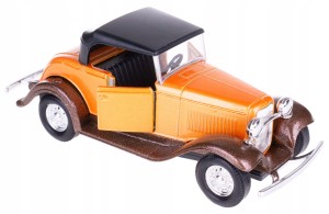 FORD ROADSTER MODEL METALOWY WELLY 1:34 POMARAŃCZ