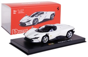 FERRARI DAYTONA SP3 MODEL BBURAGO 1:43 BOX SIGNATURE BIAŁY