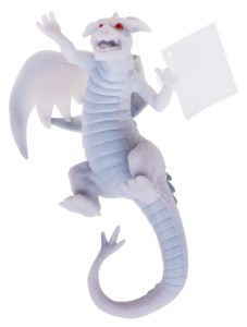 SMOK GUMOWY ROZCIĄGLIWY 26 CM Z GROSZKIEM ZABAWKA MIĘKKA SZARY