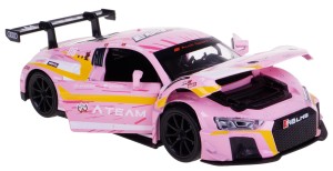 AUDI R8 LMS SUPER GT EVA RT TYPE-08 MODEL NAPĘD DŹWIĘK #08 RMZ 1:32 RÓŻOWY