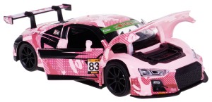 AUDI R8 LMS GT3 CUP 2018 MODEL NAPĘD DŹWIĘK AAPE+#83 RMZ 1:32 RÓŻOWY