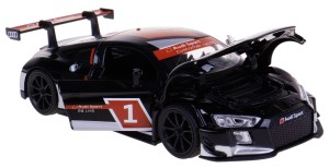 AUDI R8 LMS 2015 MODEL NAPĘD DŹWIĘK CUSTOMER RACING #1 RMZ 1:32 CZARNY
