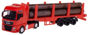 MAN TGX XXL TIR PRZYCZEPA DO PRZEWOZU DREWNA MODEL METAL WELLY 1:64