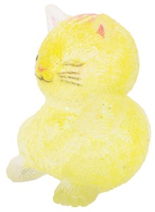 KOTEK 7 CM GNIOTEK Z BROKATEM DO ŚCISKANIA ANTYSTRESOWY ŻÓŁTY