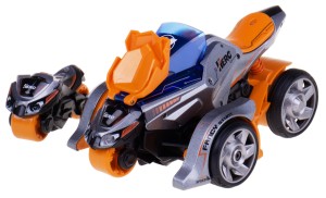 TRÓJKOŁOWIEC KATAPULTA 2 MOTORY ŚWIATŁO DŹWIĘK 3W1 METAL/PLASTIK SREBRNY