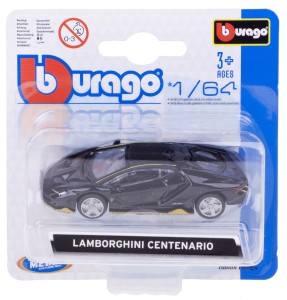LAMBORGHIHI CENTENARIO MODEL METALOWY BBURAGO 1:64 CZARNY