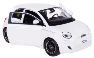 FIAT 500E 2023 MODEL METALOWY BBURAGO 1:24 BIAŁY
