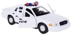 FORD CROWN VICTORIA POLICJA 1999 MODEL METALOWY WELLY 1:34/39 BIAŁY