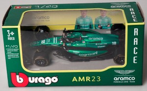Aston Martin AMR23 BOLID F1 MODEL METALOWY BBURAGO 1:43 #18 Lance Stroll