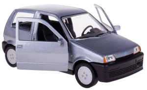 FIAT CINQUECENTO MODEL METALOWY WELLY 1:32-39 SREBRNY