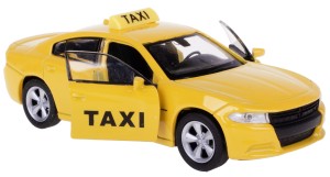 2016 DODGE CHARGER R/T TAXI MODEL METAL WELLY 1:34-39 ŻÓŁTY