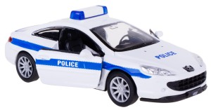 PEUGEOT 407 COUPE POLICJA MODEL METALOWY WELLY 1:34-39 BIAŁY