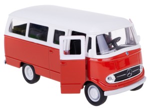 MERCEDES-BENZ O 319 MODEL METALOWY WELLY 1:34/39 CZERWONO BIAŁY