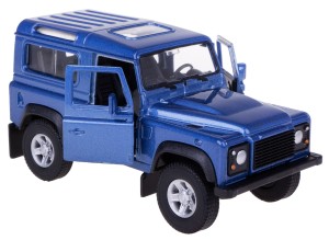 LAND ROVER DEFENDER MODEL METALOWY WELLY 1:34-39 NIEBIESKI