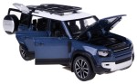 LAND ROVER DEFENDER 110 1:24 MODEL METAL 20,5 CM NAPĘD ŚWIATŁO DŹWIĘK BLUE