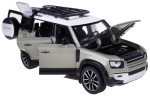 LAND ROVER DEFENDER 110 1:24 MODEL METAL 20,5 CM NAPĘD ŚWIATŁO DŹWIĘK GREEN