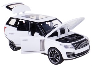 LAND ROVER RANGE ROVER 50TH ANNIVERSARY 1:32 NAPĘD ŚWIATŁO DŹWIĘK  BIAŁY