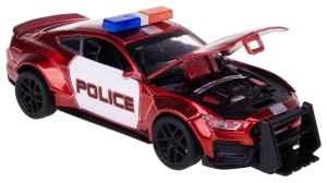 POLICJA AUTO METALOWE 12 CM BUMP& OPEN OTWIERANA MASKA CZERWONY