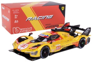 FERRARI 499P 24 LE MANS MODEL METALOWY BBURAGO 1:43 #83 R.KUBICA BOX