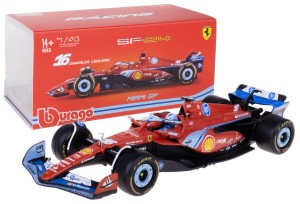 FERRARI SF-24 BOLID F1 GP MIAMI MODEL BBURAGO 1:43 #16 C. Leclerc + BOX