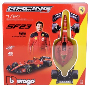 FERRARI SF-23 MODEL METALOWY DO SKŁADANIA KIT BBURAGO 1:24 #55 SAINZ
