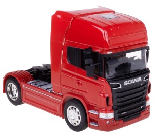 SCANIA V8 R730 2-OSIE TIR CIĄGNIK SIODŁOWY WELLY 1:32 CZERWONY