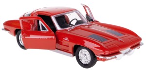 CHEVROLET CORVETTE 1963 MODEL METALOWY WELLY 1:34 CZERWONY