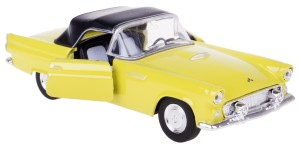 FORD THUNDERBIRD 1955 MODEL METAL WELLY 1:34/39 Z DACHEM ŻÓŁTY
