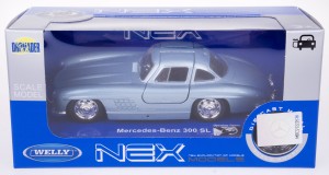 MERCEDES-BENZ 300SL MODEL METAL WELLY 1:34-39 BŁĘKIT