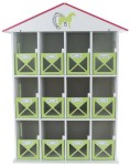STAJNIA DREWNIANA Z 12 BOKSAMI DOMEK DLA KONI 41X19X53 CM KIDS GLOBE