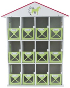 STAJNIA DREWNIANA Z 12 BOKSAMI DOMEK DLA KONI 41X19X53 CM KIDS GLOBE