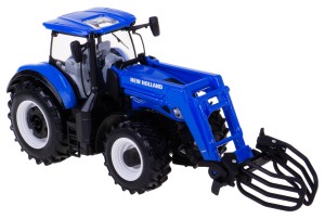TRAKTOR NEW HOLLAND T7.315 HD 1:32 Z CHWYTAKIEM BALOTÓW BBURAGO