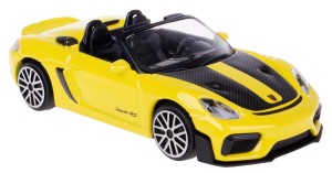 PORSCHE 718 SPYDER RS MODEL METALOWY BBURAGO 1:43 ŻÓŁTY #246