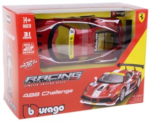 FERRARI 488 CHALLENGE MODEL METALOWY DO SKŁADANIA KIT BBURAGO 1:24