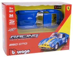 FERRARI 250 GTO MODEL METALOWY DO SKŁADANIA KIT BBURAGO 1:24